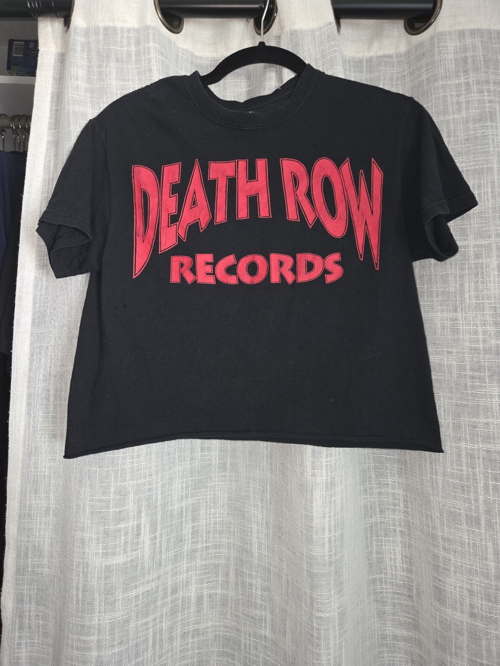 Death Row Records Black & Red Graphic Crop Tee